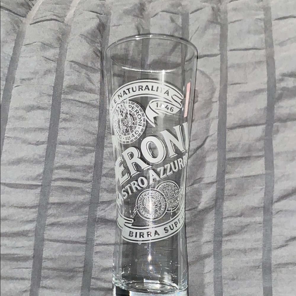 Peroni Nastro Azzurro Birra Superiore Etched Glass